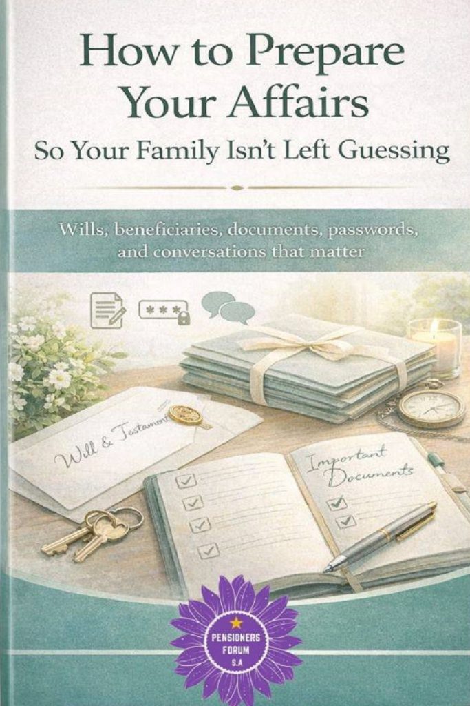 Simple guide to preparing your affairs so your family isn’t left guessing