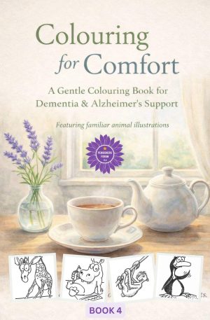 Simple colouring book for relaxation and calm for Alzheimers and Dementia patients