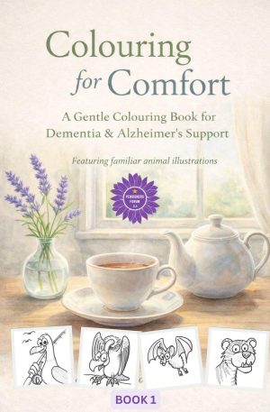Simple colouring book for relaxation and calm for Alzheimers and Dementia patients