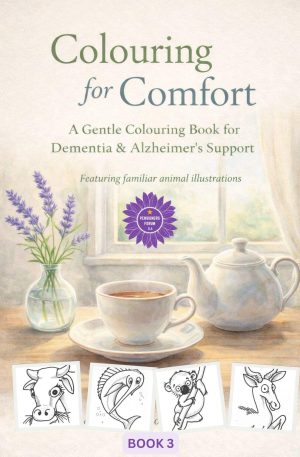 Simple colouring book for relaxation and calm for Alzheimers and Dementia patients
