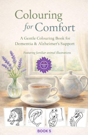 Simple colouring book for relaxation and calm for Alzheimers and Dementia patients