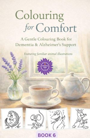 Simple colouring book for relaxation and calm for Alzheimers and Dementia patients